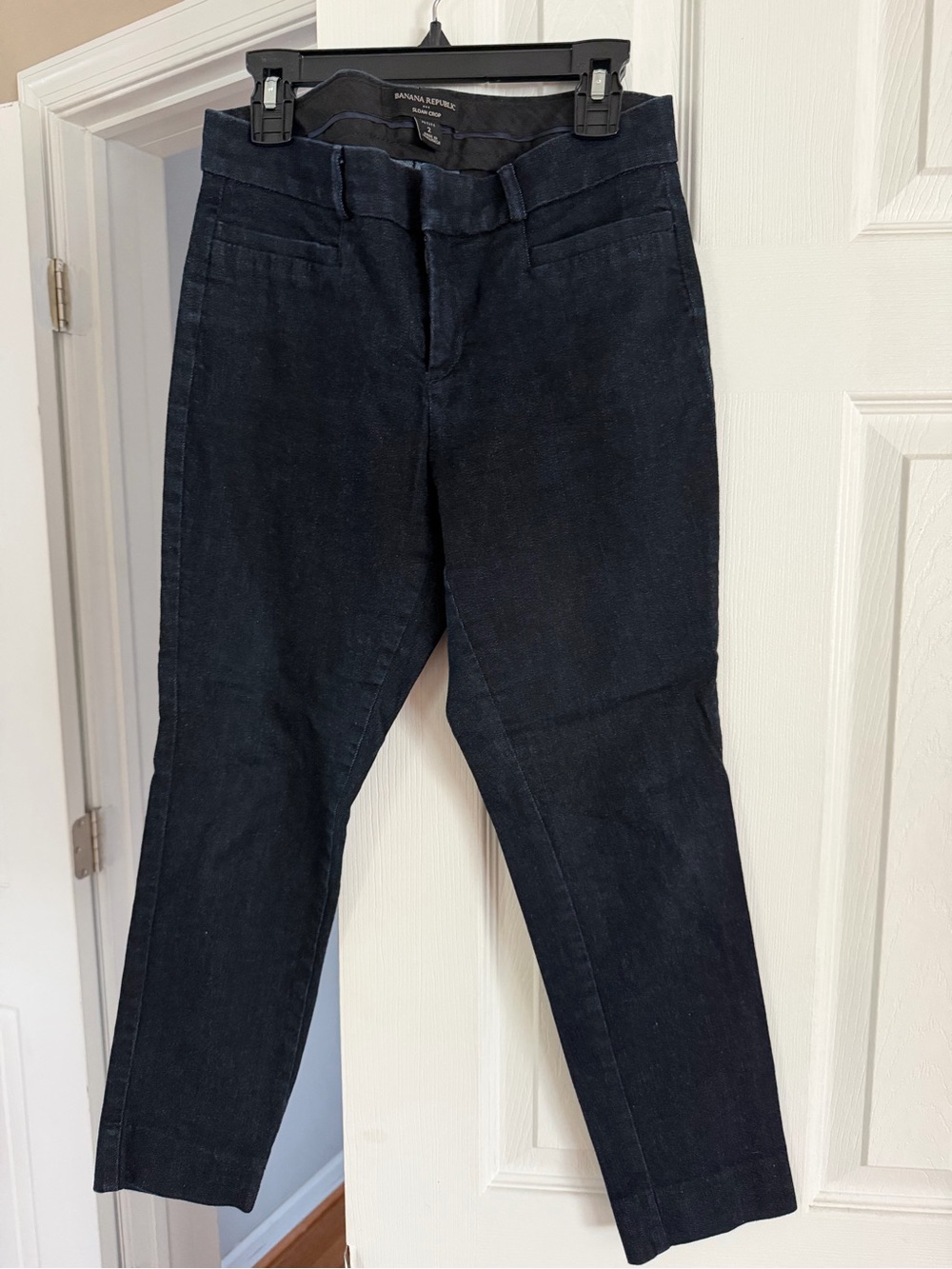 Banana Republic Navy Cropped Slim Ankle Jeans